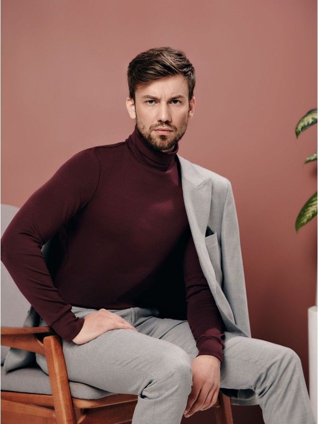 Jumper male MD 816, s.170,176-100, dark bordo - 1