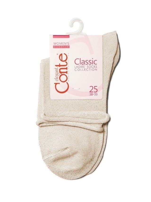 Women's socks CONTE ELEGANT CLASSIC, s.23, 000 cream - 3