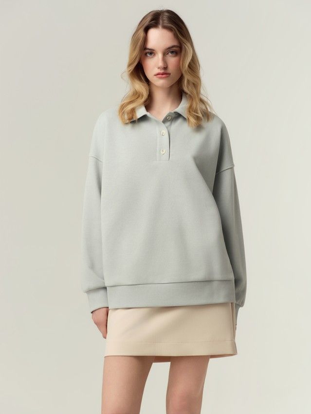 Women's polo neck shirt CONTE LD 3376, s.170-88, sea salt - 4