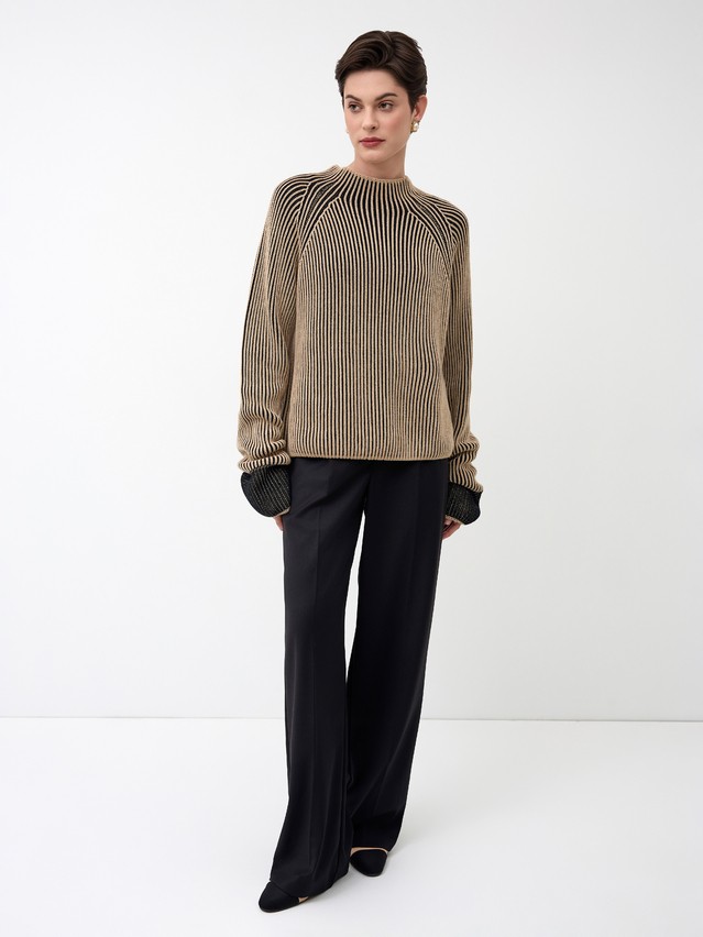 Women's pullover CONTE ELEGANT LDK24121, s.170-84, camel-black - 7