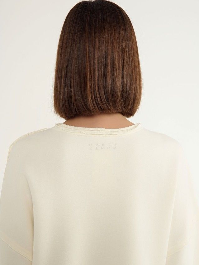 Women's polo neck shirt CONTE ELEGANT LD 3055, s.170-92, ecru - 6