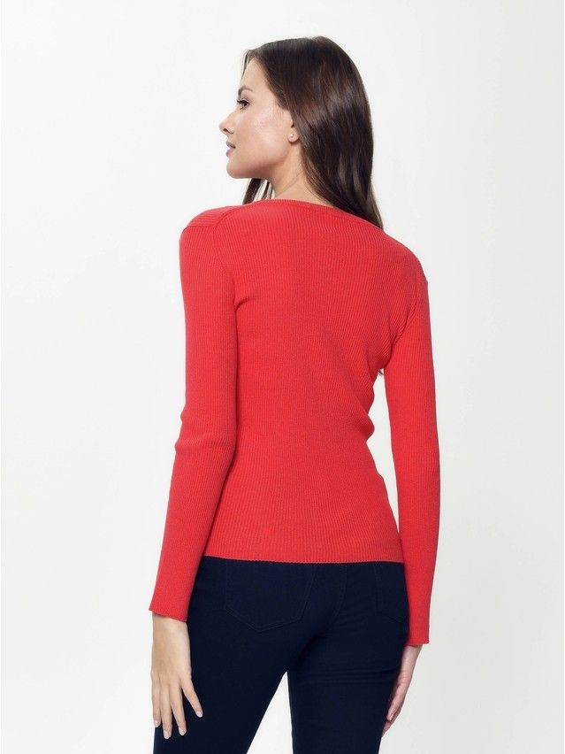Women's polo neck shirt CONTE ELEGANT LDK045, s.170-84, risky red - 1