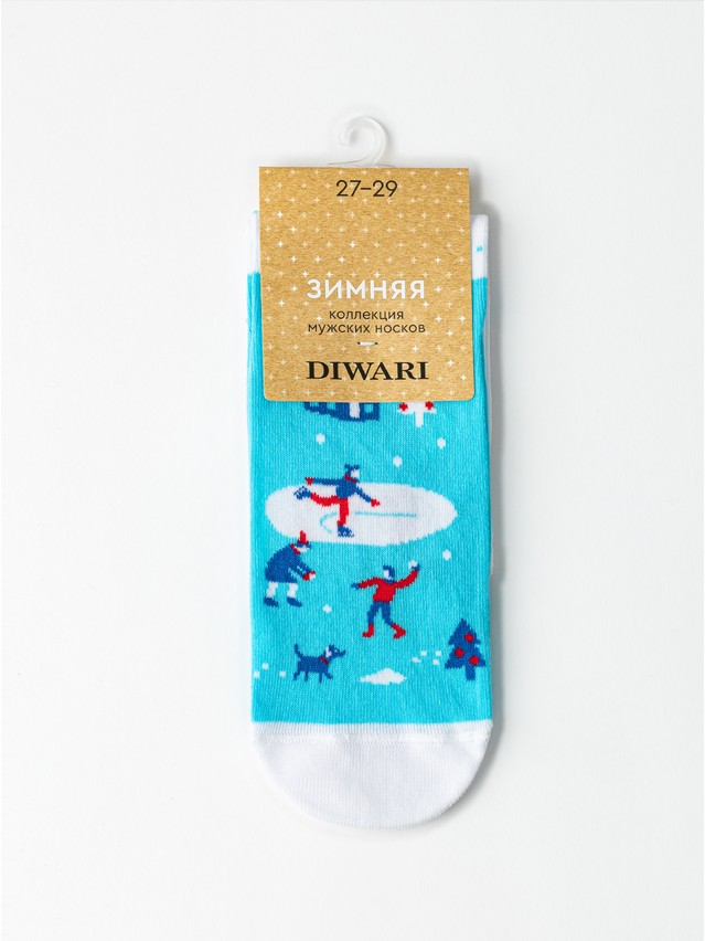 Men's socks DIWARI NEW YEAR, s.27-29, 1025 turquoise - 4