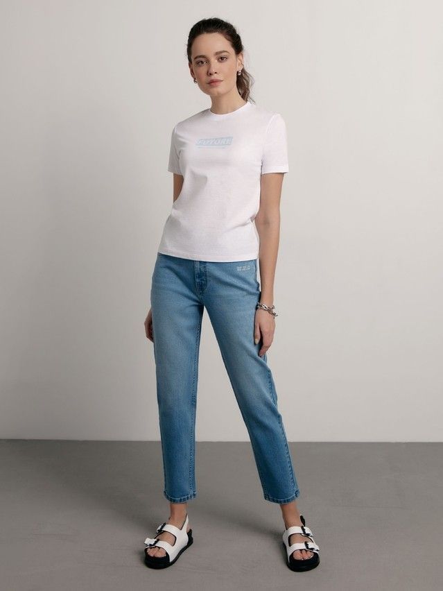 Women's polo neck shirt CONTE ELEGANT LD 2136, s.170-100, white - 5