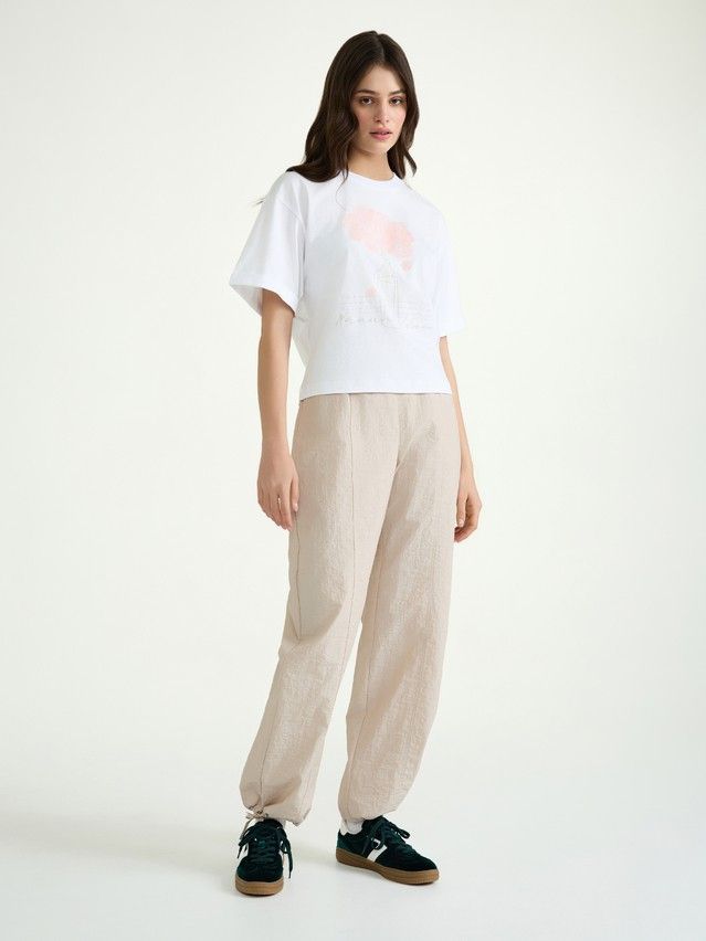 Women's polo neck shirt CONTE ELEGANT LD 3039, s.170-100, white-ranunculus - 2