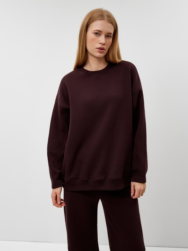Women's polo neck shirt CONTE LD 3229, s.170-84, dark chocolate - 1