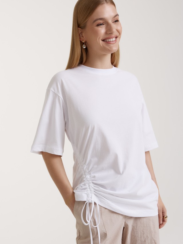 Women's polo neck shirt CONTE ELEGANT LD 3086, s.170-84, white - 5