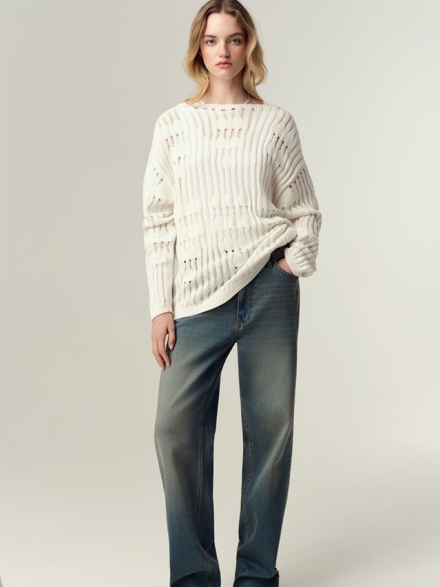 Women's pullover CONTE ELEGANT LDK2554, s.170-84-88, ecru - 5