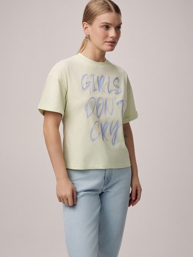 Women's polo neck shirt CONTE ELEGANT LD 2699, s.170-92, pistachio-girls - 4