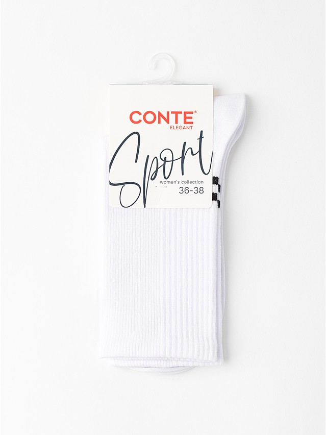 Women's socks CONTE ELEGANT SPORT, s.23-25, 1105 white - 5