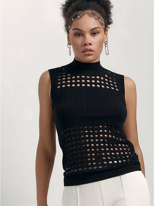 Women's pullover CONTE ELEGANT LDK194, s.170-84, black - 1