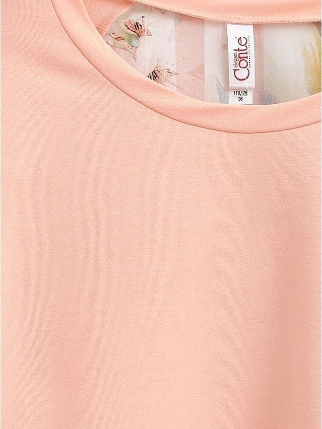 Women's polo neck shirt CONTE ELEGANT LD 704, s.158,164-100, peach - 10