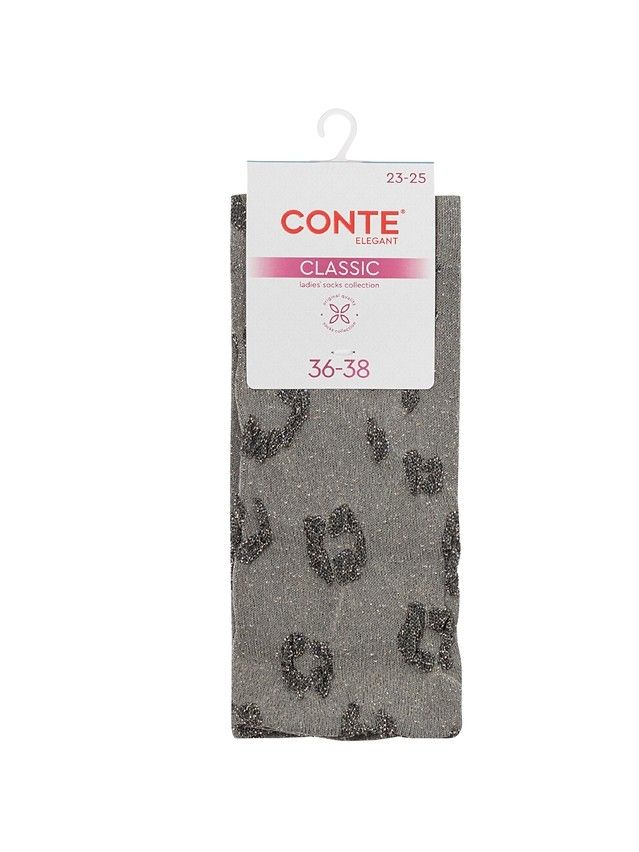 Women's socks CONTE ELEGANT CLASSIC, s.23-25, 688 grey - 4
