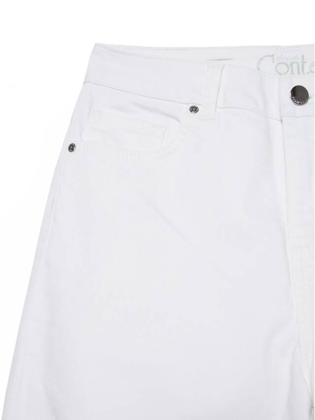Denim trousers with High rise CON-243, s.170-102, white - 8
