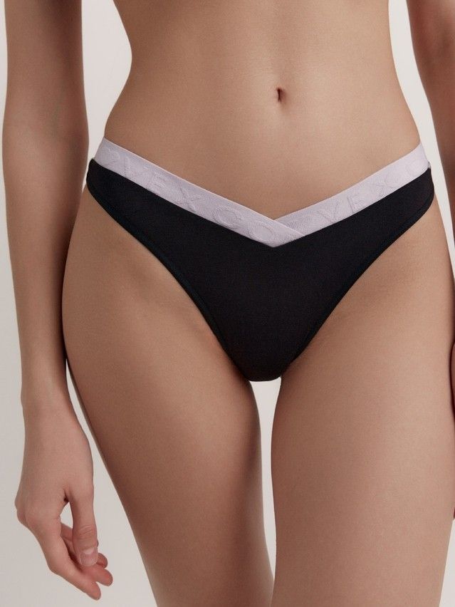 Women's panties CONTE ELEGANT FLEXIBLE LBR 2238, s.106, black-lavender - 1