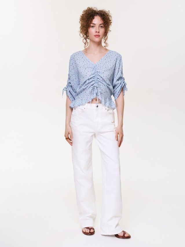 Women's blouse CONTE LBL 3831, s.170-84-90, blue-flowers - 1