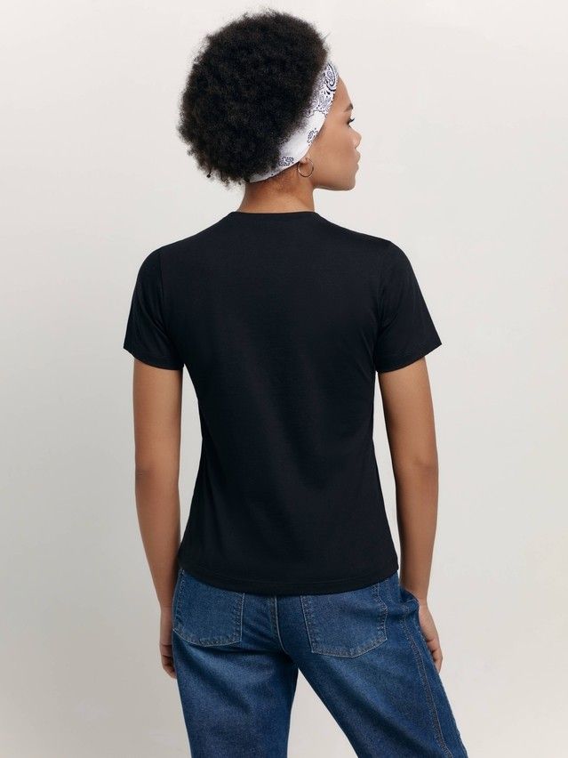 Women's polo neck shirt CONTE ELEGANT LD 1739, s.170-92, black-black - 3