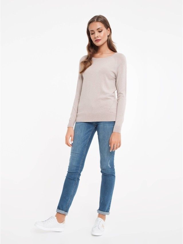 Women's polo neck shirt CONTE ELEGANT LDK025, s.158,164-84, beige - 2