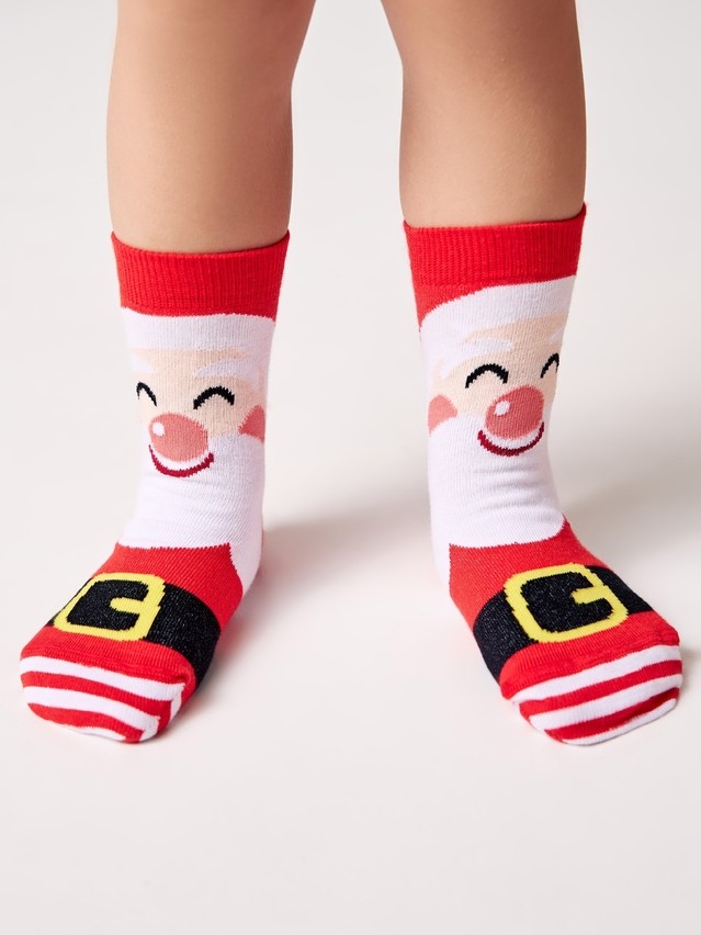 Children's socks CONTE-KIDS NEW YEAR, s.16-18, 162 red - 1
