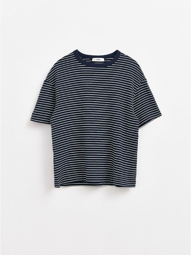 Women's polo neck shirt CONTE ELEGANT LD 2652, s.170-92, blue strip - 5