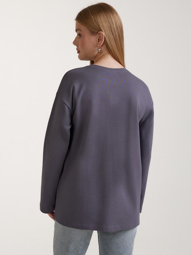 Women's polo neck shirt CONTE ELEGANT LD 3142, s.170-84, graphite - 3