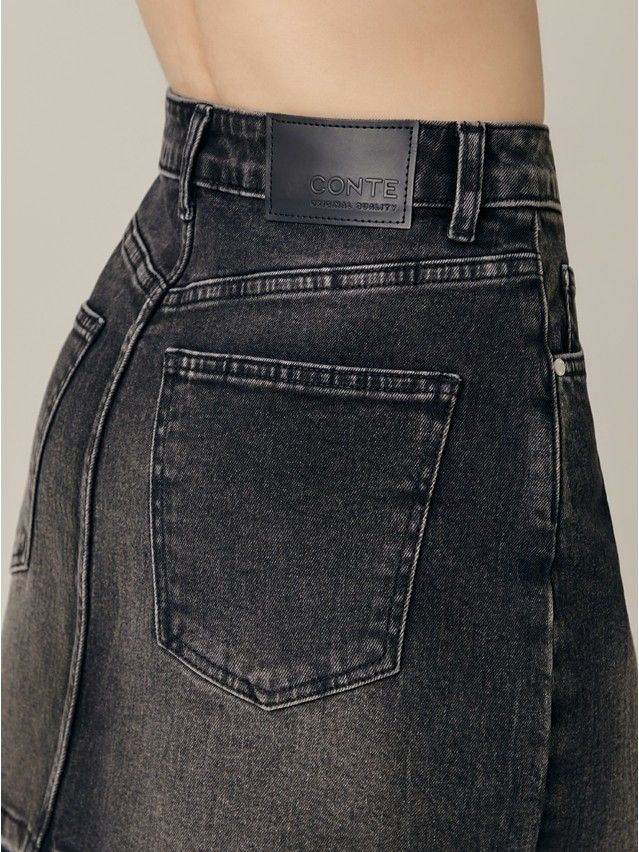 Denim skirt CONTE ELEGANT CON-687, s.170-94, washed black - 8