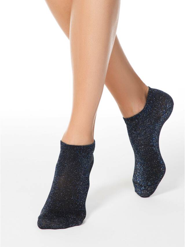Women's socks CONTE ELEGANT ACTIVE (anklets, lurex),s.23, 000 black - 1