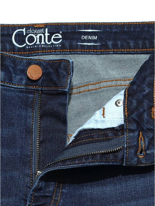 Denim trousers CONTE ELEGANT CON-157, s.170-102, washed indigo - 4