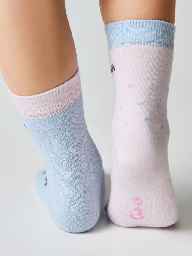 Socks for children Funny feet 17C-10SP, s.24-26, 478 blue-light pink - 2