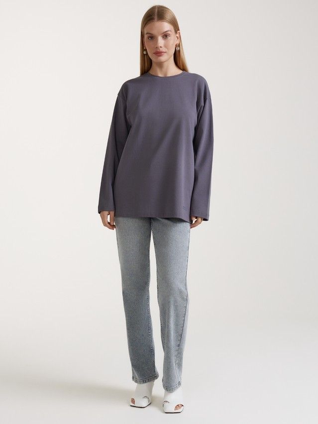 Women's polo neck shirt CONTE ELEGANT LD 3142, s.170-84, graphite - 1