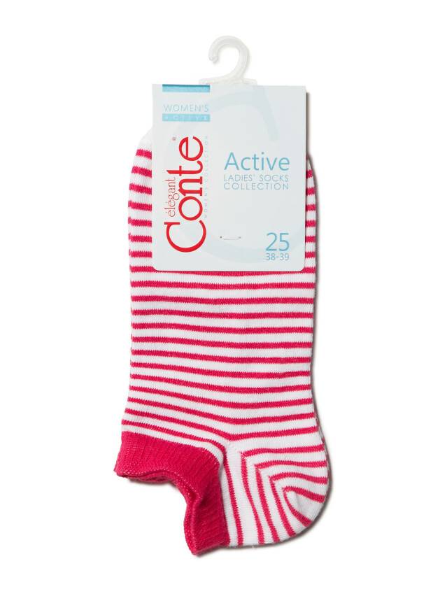 Women's socks CONTE ELEGANT ACTIVE, s.23, 073 white-raspberry pink - 3
