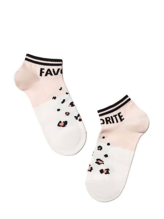 Women's cotton socks CLASSIC (short) 7C-34SP, rives. 36-37, 184 peach - 2