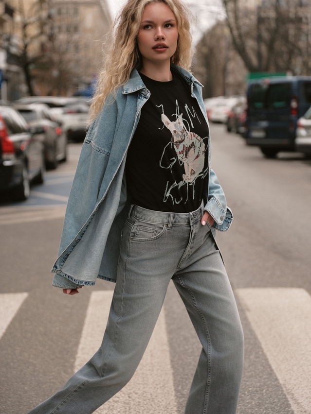 Women's polo neck shirt CONTE ELEGANT LD 3036, s.170-92, black-kitty - 4