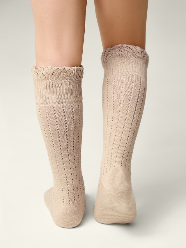 Children's knee high socks CONTE-KIDS MISS, s.16, 058 beige - 2