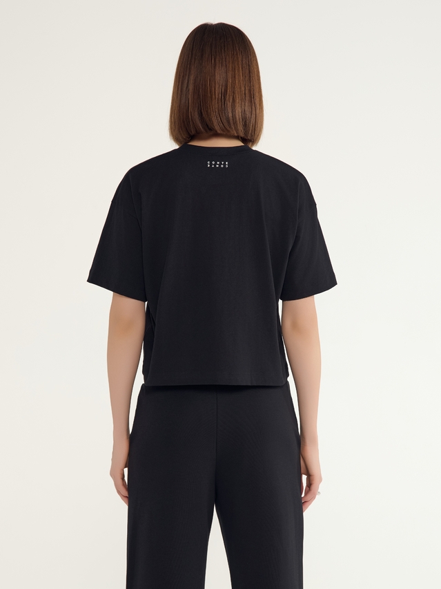 Women's polo neck shirt CONTE ELEGANT LD 3032, s.170-92, black-eyes - 2