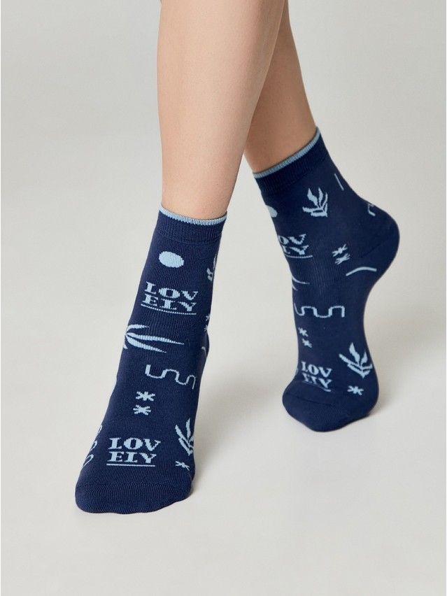 Women's socks CONTE ELEGANT COMFORT, s.23-25, 567 navy - 2