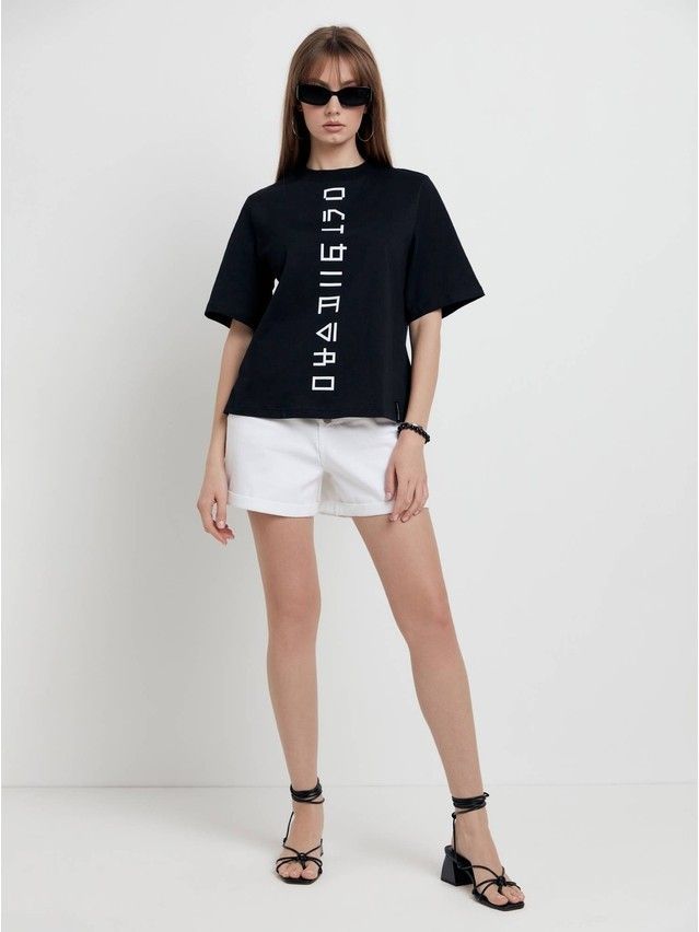 Women's polo neck shirt CONTE ELEGANT LD 1681, s.170-92, black - 2