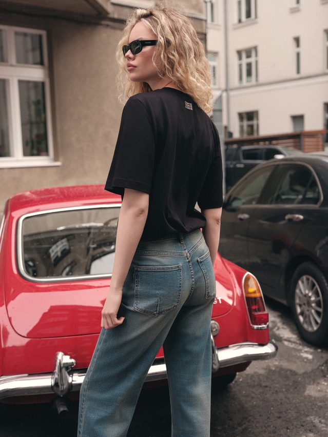 Women's polo neck shirt CONTE ELEGANT LD 3036, s.170-92, black-dogs - 3