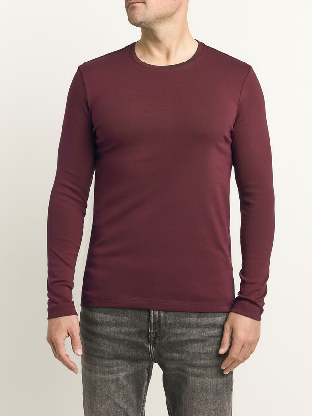 Men's polo neck shirt DIWARI BASIC MEN MD 4031, s.176,182-92, dark bordo - 1