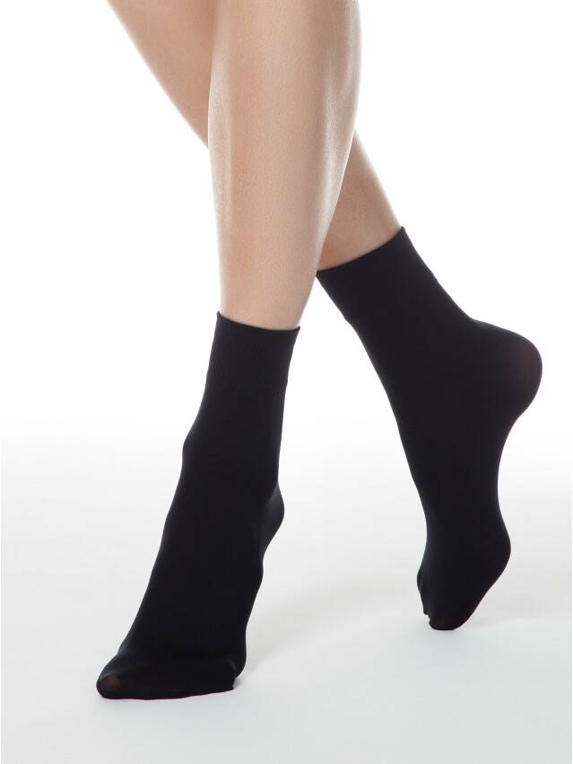 Women's socks CONTE ELEGANT MICROFIBRA 50 (1 pair),envelope, s.23-25, nero - 2