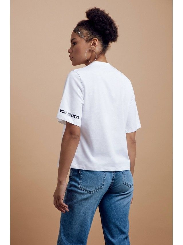 Women's polo neck shirt CONTE ELEGANT LD 1658, s.170-92, white - 4
