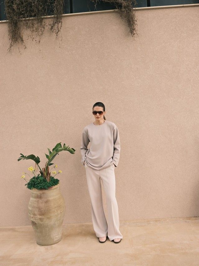 Women's trousers CONTE ELEGANT LBK 3141, s.170-102, grey sand - 1
