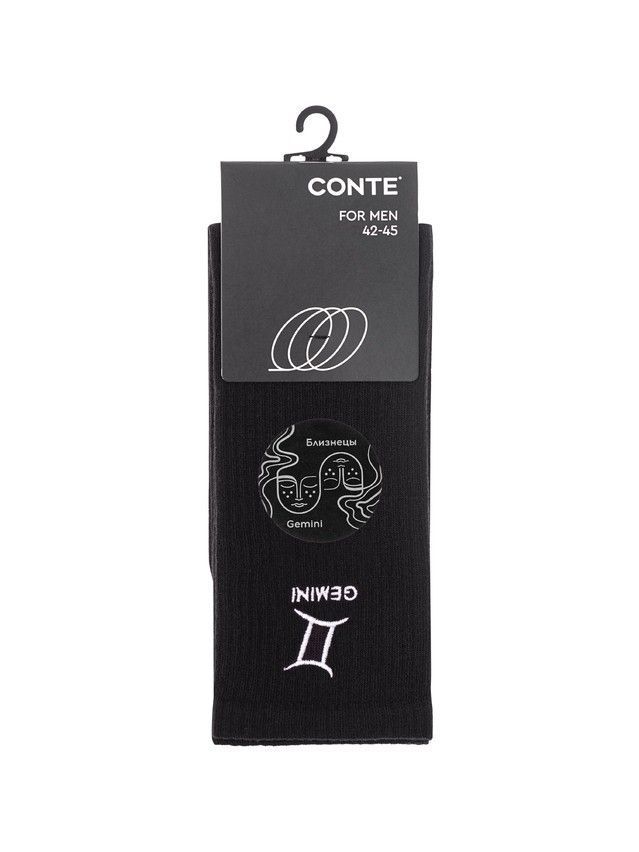 Men's socks CONTE, s.27-29, 639 black - 4