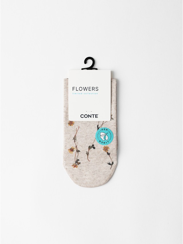 Women's socks CONTE FLOWERS, s.23-25, 1153 beige - 6