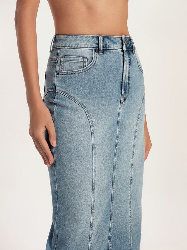 Denim skirt CONTE ELEGANT CON-804, s.170-90, light blue - 5