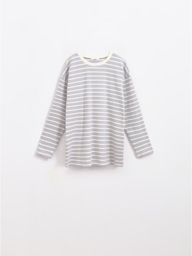 Women's polo neck shirt CONTE ELEGANT LD 2955, s.170-92, grey-white - 6