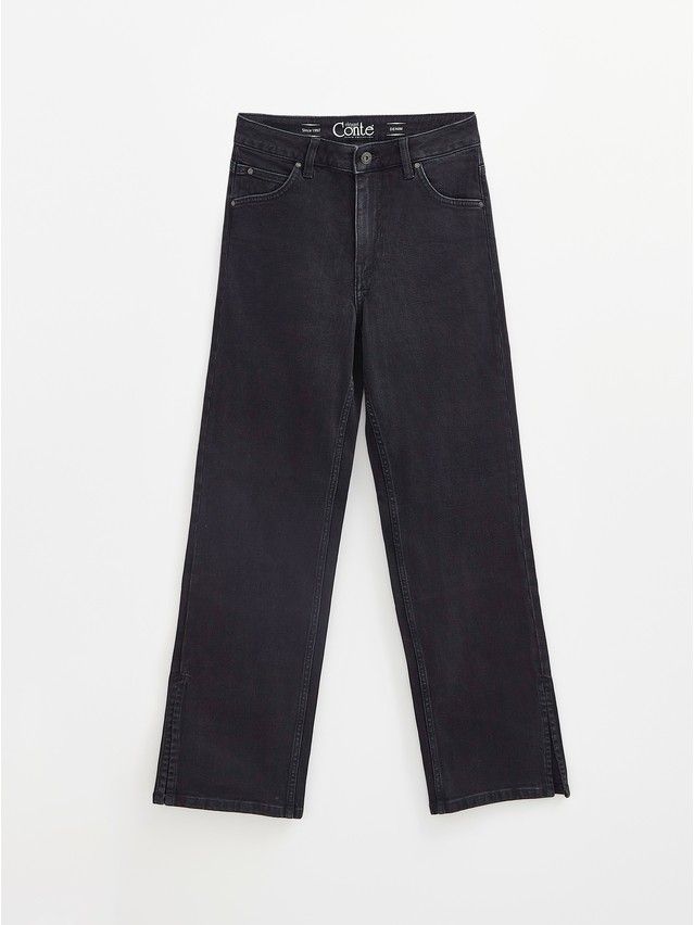 Denim trousers CONTE ELEGANT CON-717, s.170-102, black - 5