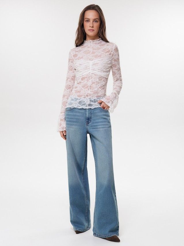 Women's polo neck shirt CONTE LD 3491, s.170-84, white - 4