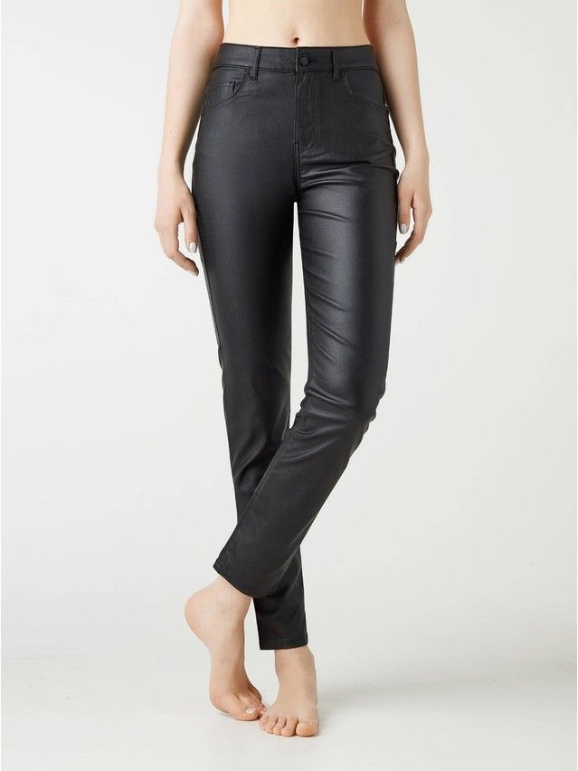 Denim trousers CONTE ELEGANT CON-384, s.170-102, black - 6