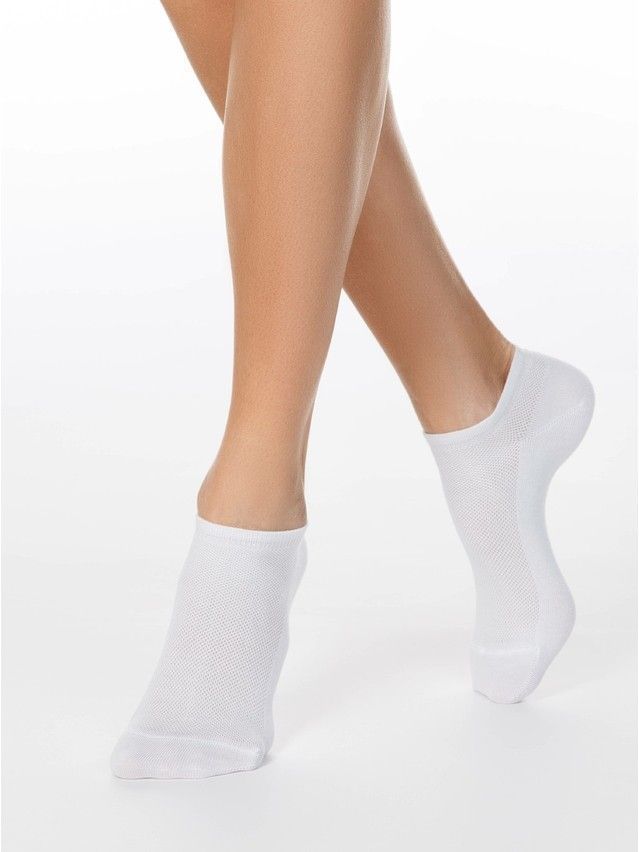 Women's cotton socks ACTIVE (short) 19C-183SP, s. 36-37, 484 white - 1